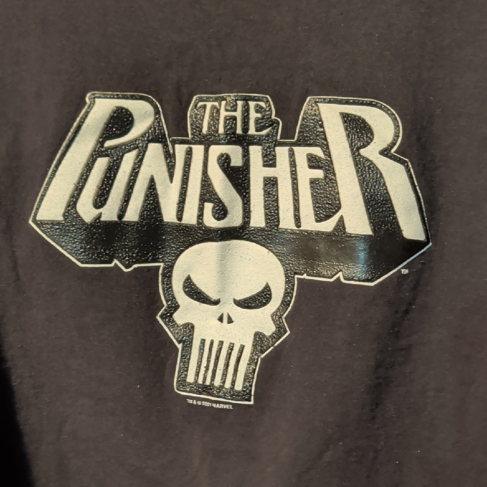 Marvel Black and White Skull Graphic Tee